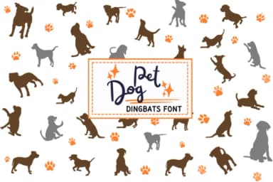 Pet Dog by PraewDesigns — Dingbats Font — thumbnail 1