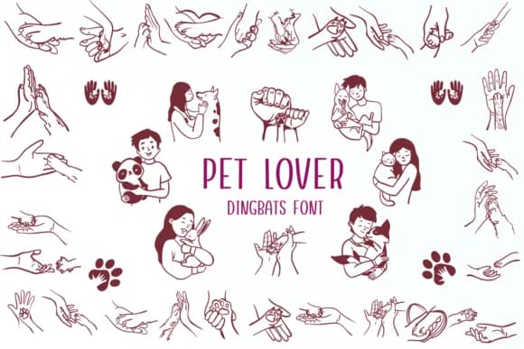 Pet Lover by Nongyao — Dingbats Font