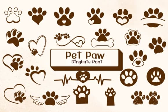 Pet Paw by Ketsarin — Dingbats Font