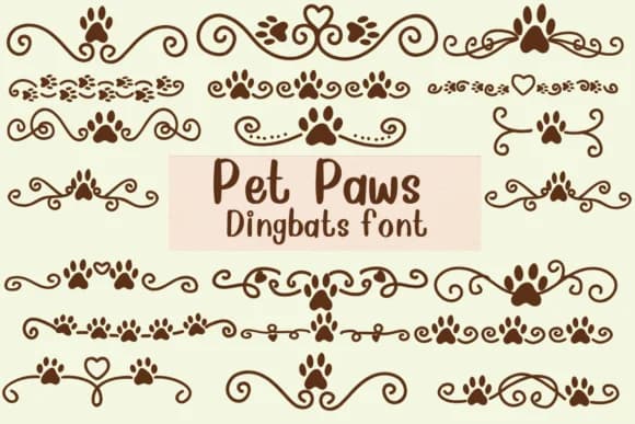 Pet Paws by Nongyao — Dingbats Font
