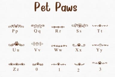 Pet Paws by Nongyao — Dingbats Font — thumbnail 3