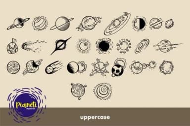 Pianeti by Onoborgol — Dingbats Font — thumbnail 2