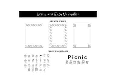 Picnic Doodle by digitalplannerland — Dingbats Font — thumbnail 6