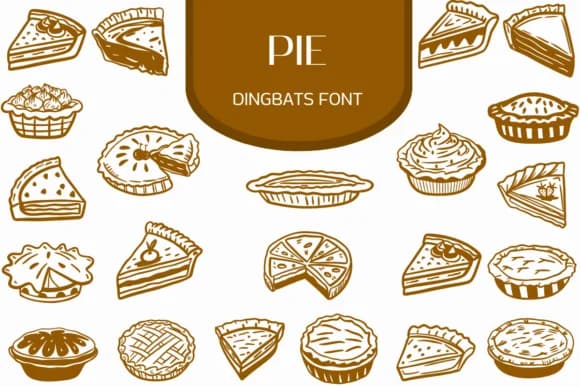 Pie by Heartcraft Atelier — Dingbats Font