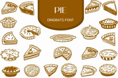 Pie by Heartcraft Atelier — Dingbats Font — thumbnail 1