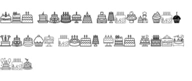 Piece of Cake by Mary Kay's Magic — Dingbats Font — thumbnail 6