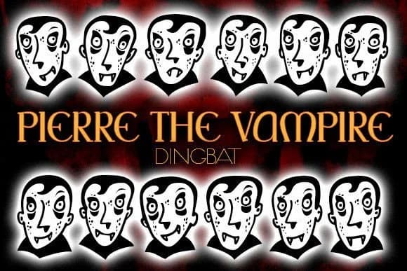 Pierre the Vampire by vladimirnikolic — Dingbats Font