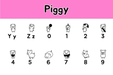 Piggy by Chonada — Dingbats Font — thumbnail 4