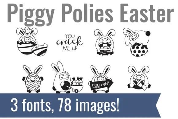 Piggy Polies Dingbats by Illustration Ink — Dingbats Font