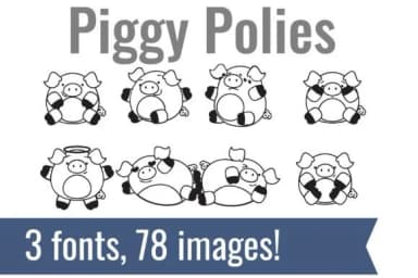 Piggy Polies Dingbats by Illustration Ink — Dingbats Font — thumbnail 2