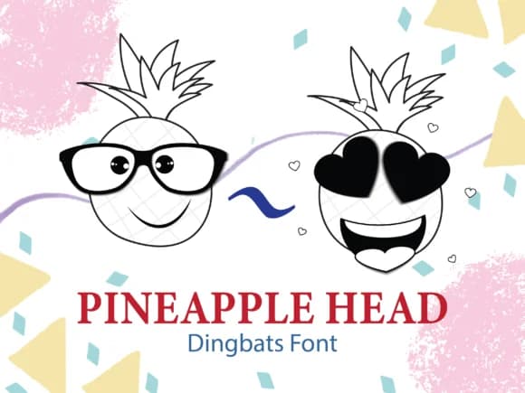 Pineapple Head by Happy Bamboo — Dingbats Font