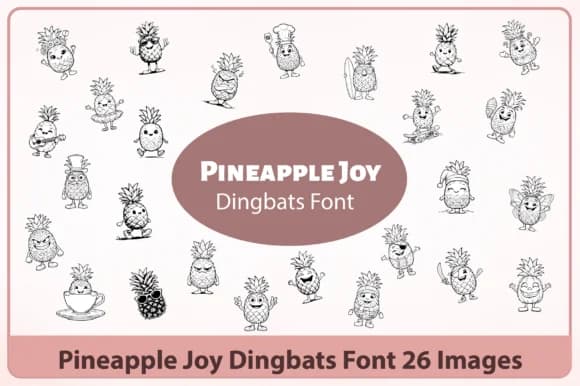 Pineapple Joy by Happy Bamboo — Dingbats Font