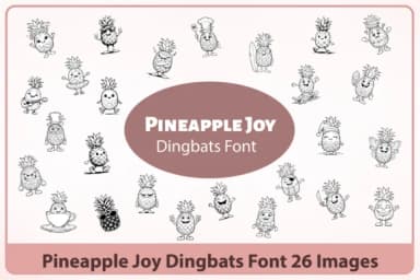 Pineapple Joy by Happy Bamboo — Dingbats Font — thumbnail 1