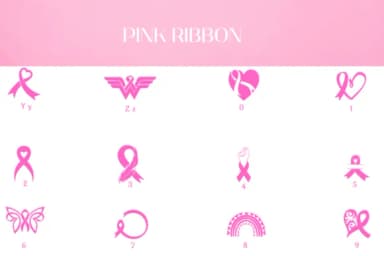 Pink Ribbon by Heartcraft Atelier — Dingbats Font — thumbnail 4