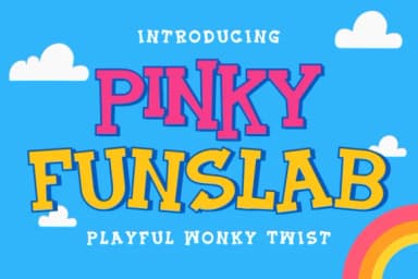 Pinky Funslab by Eystore — Slab Serif Font — thumbnail 1