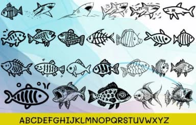 Piranha Fish by MOMAT THIRTYONE — Dingbats Font — thumbnail 2