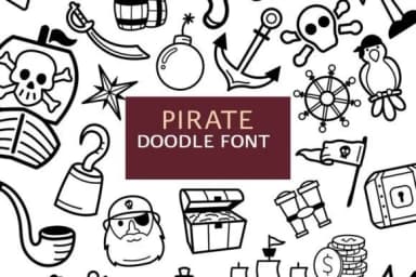 Pirate Doodle by digitalplannerland — Dingbats Font — thumbnail 1