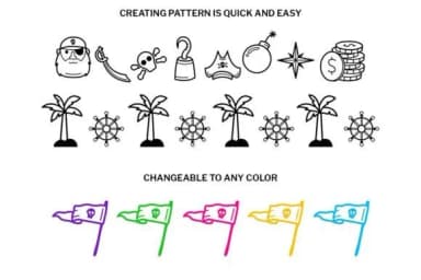 Pirate Doodle by digitalplannerland — Dingbats Font — thumbnail 3