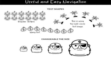 Pirate Doodle by digitalplannerland — Dingbats Font — thumbnail 4