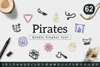 Pirates by YandiDesigns — Dingbats Font — thumbnail 1