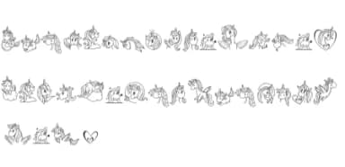 Pixie Unicorn by onoborgol — Dingbats Font — thumbnail 7