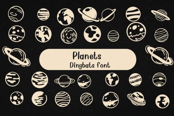 Planets by Nongyao — Dingbats Font