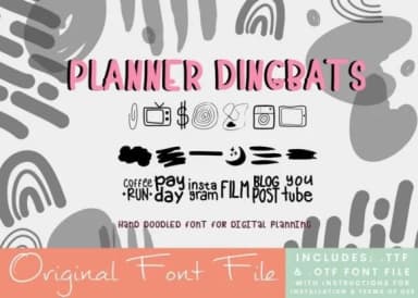 Planner Dingbats by Moe Howard — Dingbats Font — thumbnail 3