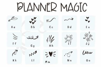 Planner Magic by Sirinart — Dingbats Font — thumbnail 2
