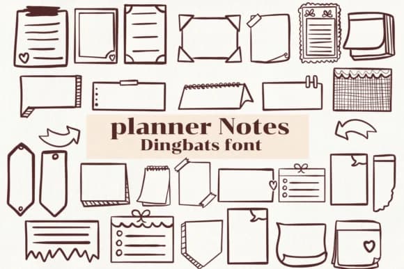 Planner Notes by Nongyao — Dingbats Font