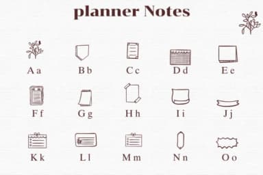 Planner Notes by Nongyao — Dingbats Font — thumbnail 2