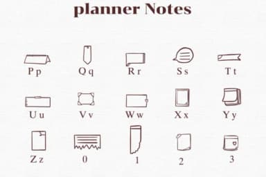 Planner Notes by Nongyao — Dingbats Font — thumbnail 3