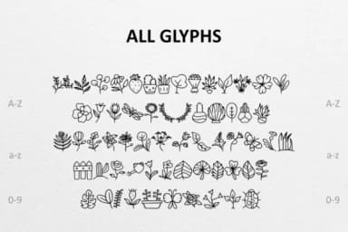 Plant Doodle by CrafterFonts — Dingbats Font — thumbnail 2