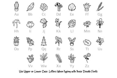 Plant Doodle by digitalplannerland — Dingbats Font — thumbnail 2