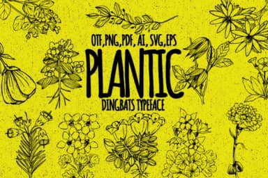 Plantic by Minimalistartstudio — Dingbats Font — thumbnail 1