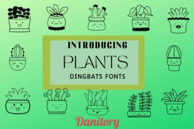 Plants by danita.kukkai — Dingbats Font — thumbnail 1