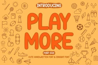Play More by Rydmaker (7NTypes) — Dingbats Font — thumbnail 1