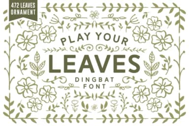 Play Your Leaves by Keithzo (7NTypes) — Dingbats Font — thumbnail 1