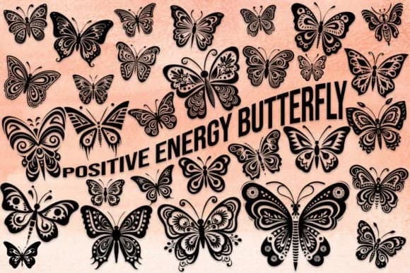 Positive Energy Butterfly by MOMAT THIRTYONE — Dingbats Font