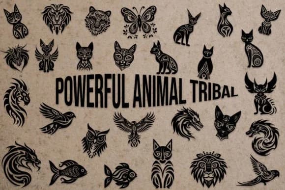 Powerful Animal Tribal by MOMAT THIRTYONE — Dingbats Font