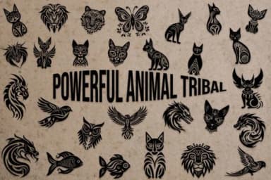 Powerful Animal Tribal by MOMAT THIRTYONE — Dingbats Font — thumbnail 1