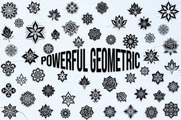Powerful Geometric by MOMAT THIRTYONE — Dingbats Font