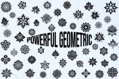 Powerful Geometric by MOMAT THIRTYONE — Dingbats Font — thumbnail 1