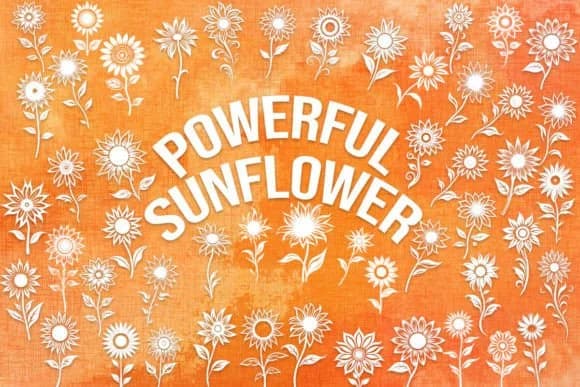Powerful Sunflower by MOMAT THIRTYONE — Dingbats Font