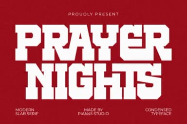 Prayer Nights by Pian45 — Slab Serif Font — thumbnail 1