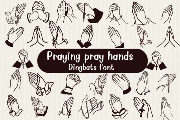 Praying Pray Hands by Nongyao — Dingbats Font