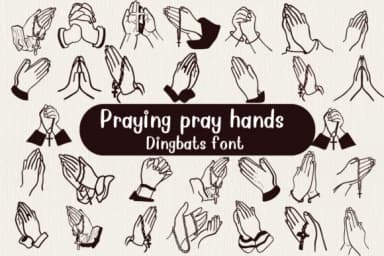 Praying Pray Hands by Nongyao — Dingbats Font — thumbnail 1