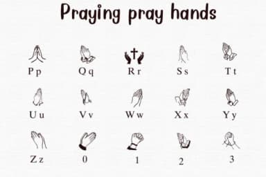 Praying Pray Hands by Nongyao — Dingbats Font — thumbnail 3