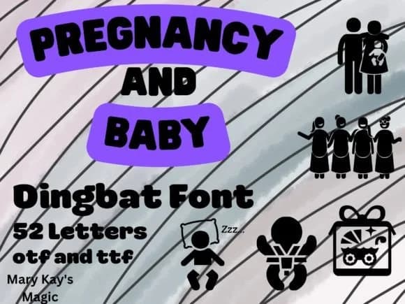 Pregnancy and Baby by Mary Kay's Magic — Dingbats Font