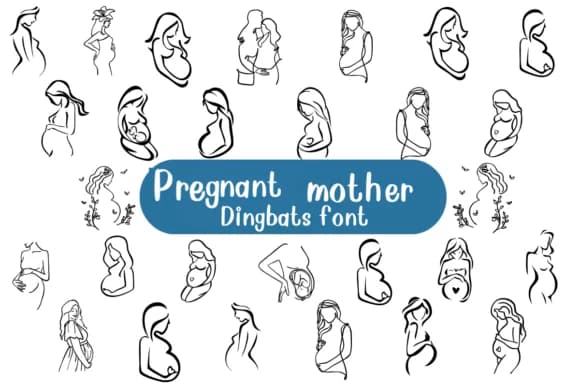 Pregnant Mother by Nongyao — Dingbats Font