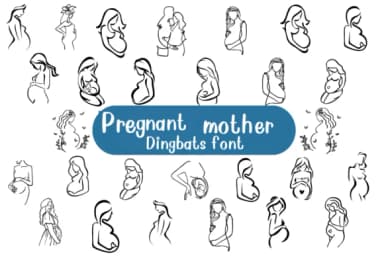 Pregnant Mother by Nongyao — Dingbats Font — thumbnail 1